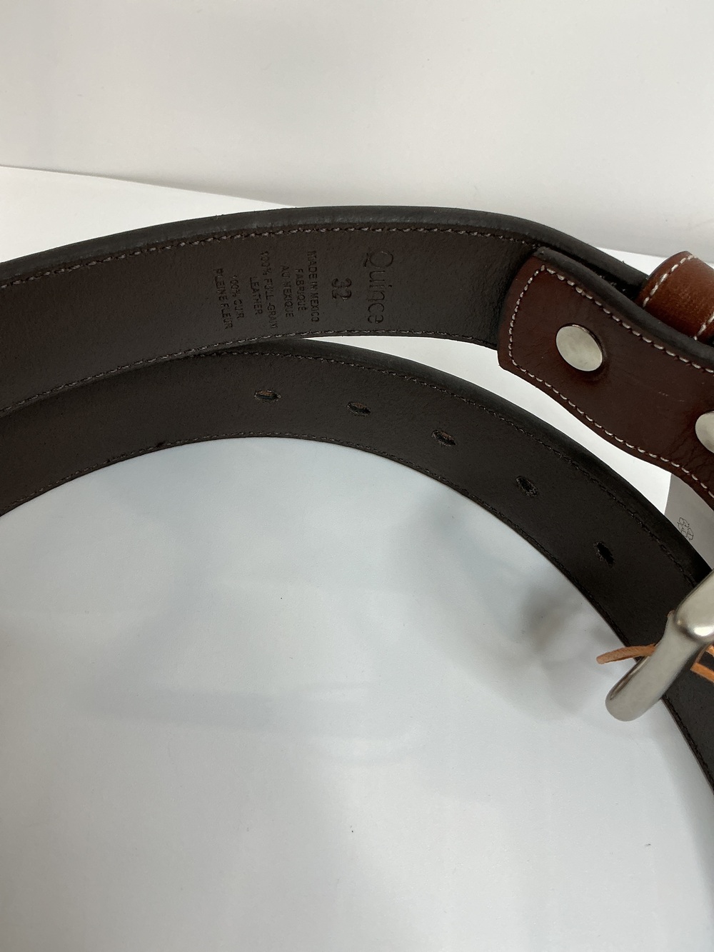 Hugo Contoured Leather Dress Belt - Picture 3 of 3